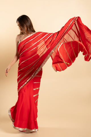 Ritz Red Saree