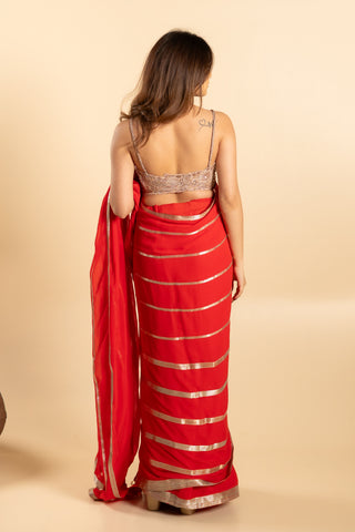 Ritz Red Saree