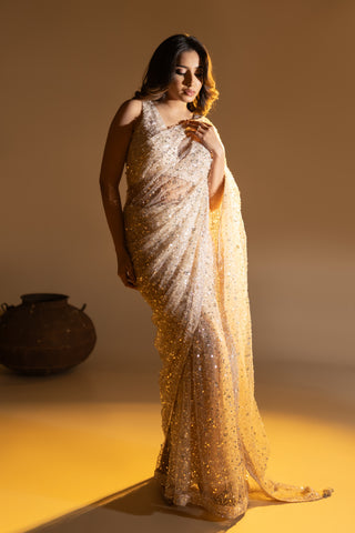 Pink Champagne Saree
