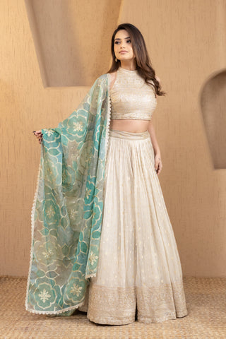 Ivory Gold Lehenga