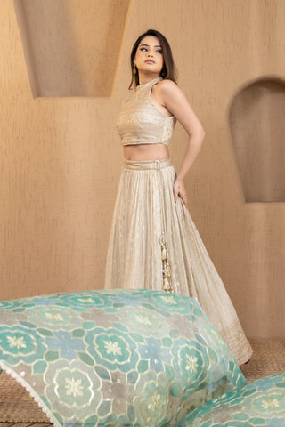Ivory Gold Lehenga