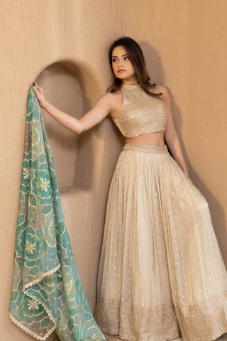 Ivory Gold Lehenga