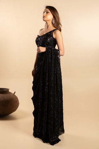 Bowery Black Saree