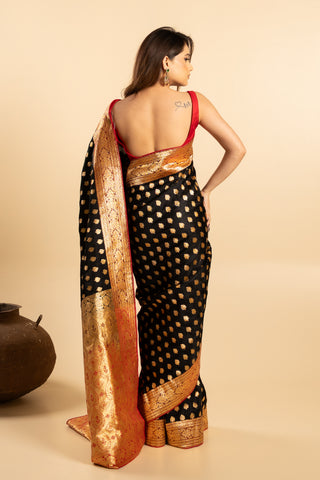 Black Banarasi saree