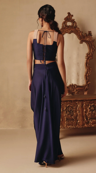 Midnight Drape Skirt Set
